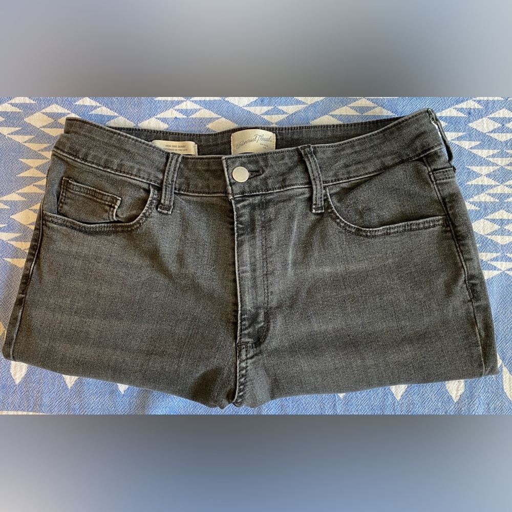 Women’s Universal Thread Goods Co High Rise Skinny Black White Wash Jeans